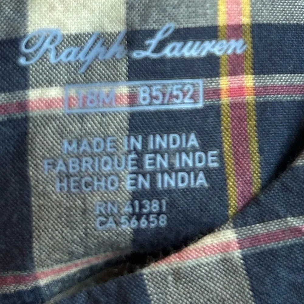 Ralph Lauren Pink and Blue Plaid Kids Dress